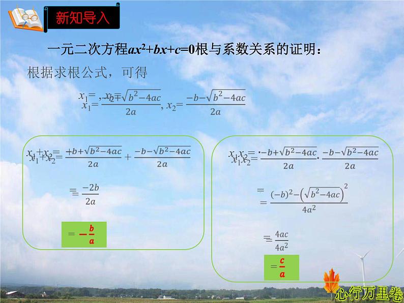 人教版数学初中九年级上册第二十一章第二节第四课时根与系数的关系课件第8页