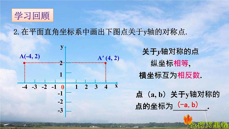 人教版数学初中九年级上册第二十三章第二节第3课时关于原点对称的点的坐标课件第4页