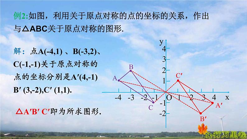 人教版数学初中九年级上册第二十三章第二节第3课时关于原点对称的点的坐标课件第8页