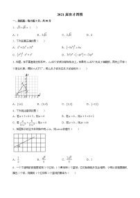 2021年浙江省杭州市育才中学中考四模数学试题