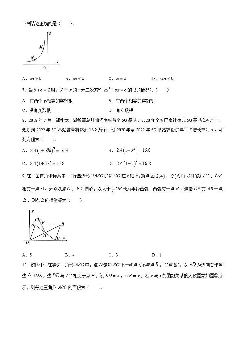 2021年河南省汝阳县中招第二次模拟考试数学试题02
