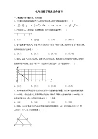 2020-2021学年河北省石家庄市七年级下学期数学期末综合练习（word版 含答案）