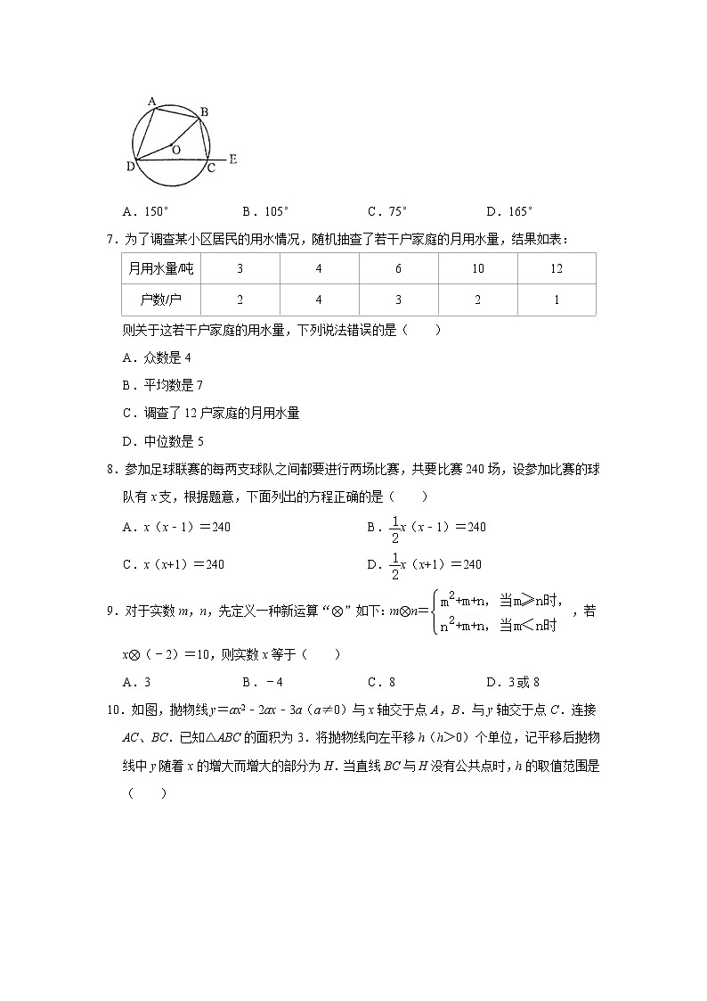 2021年广东省广州市南沙区中考一模数学试题02