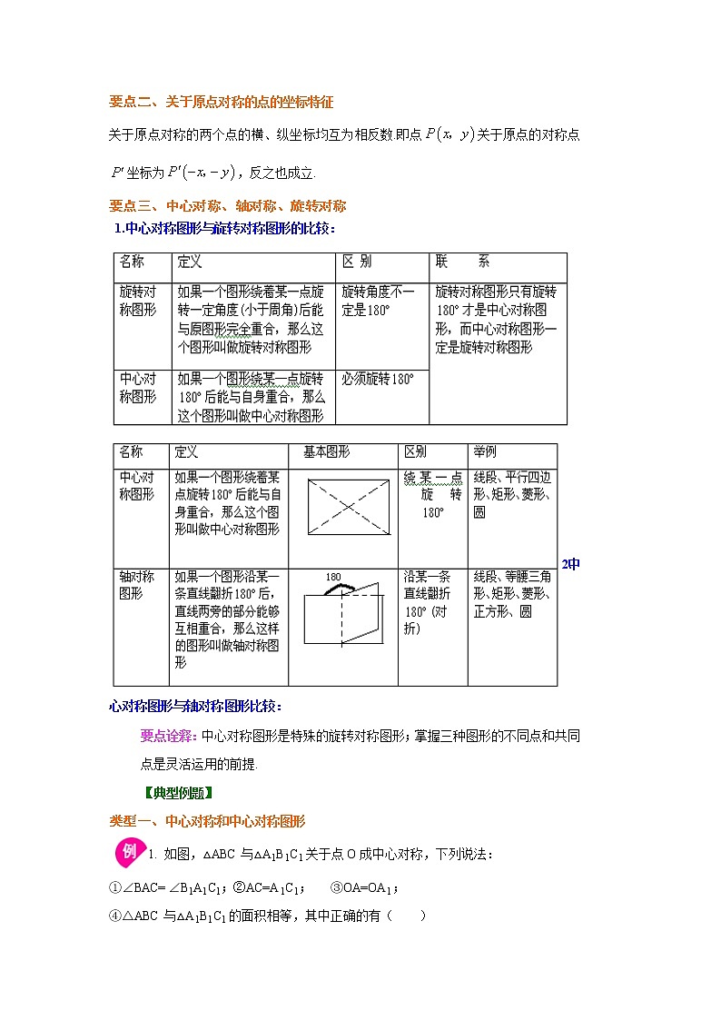 专题23.3 中心对称与中心对称图形（知识讲解）九年级数学上册基础知识专项讲练（人教版）02