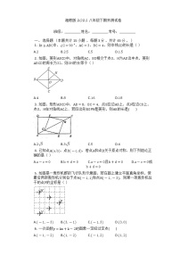 2020--2021学年湘教版八年级数学下册期末测试卷（word版 含答案）