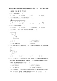 2020-2021学年河南省洛阳市偃师市八年级（上）期末数学试卷（word解析版）