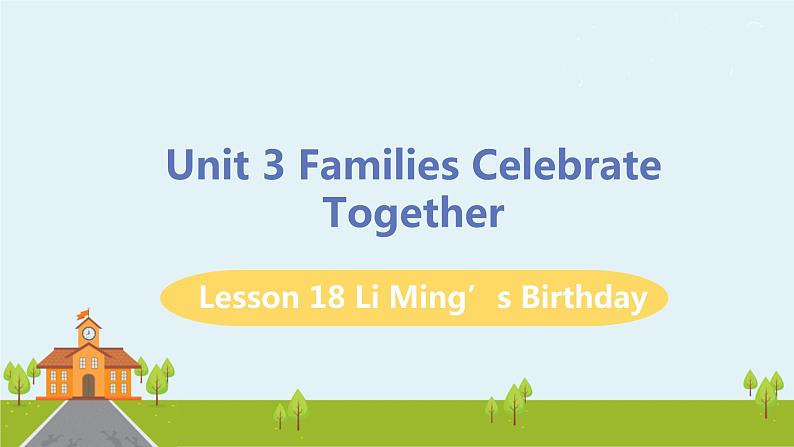 冀教版英语八年级上册 Lesson 18 Li Ming's Birthday PPT课件+音频01