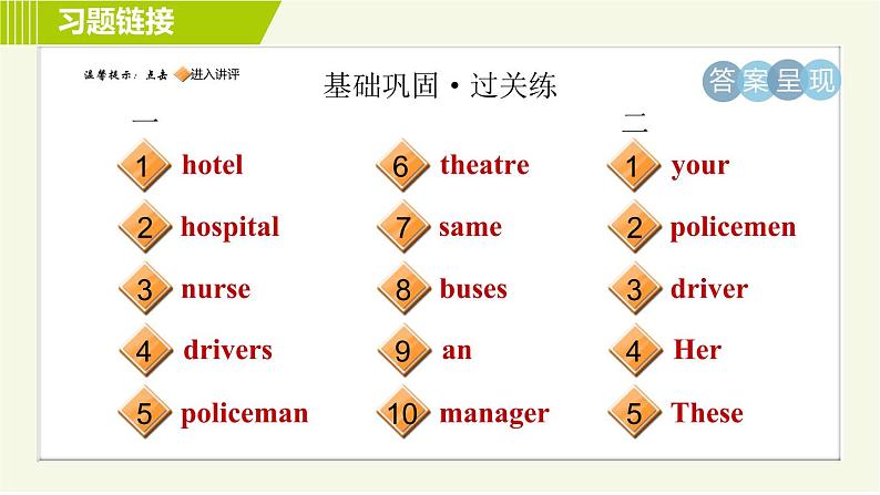 外研版七年级上册英语习题课件 Module 2 Period 4   Unit 2 A02