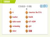 外研版七年級上冊英語習題課件 Module 2 Period 2   Unit 1 A