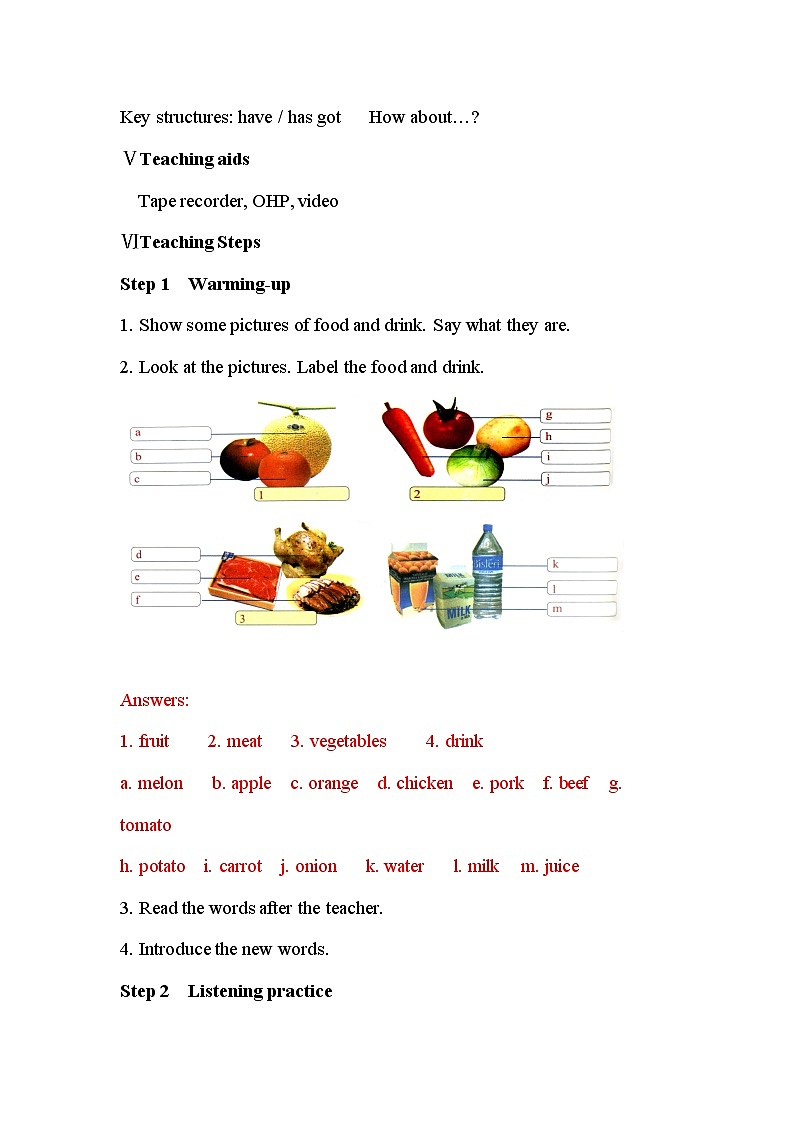 外研版七年级上册英语 M4 教案03