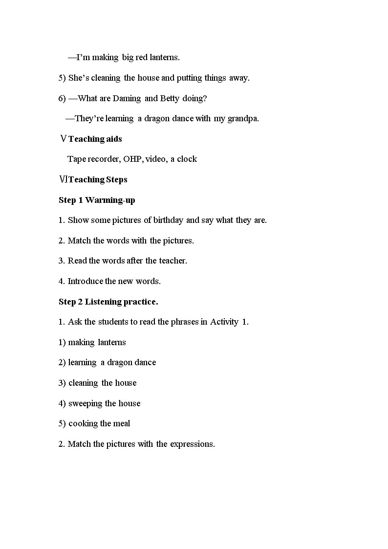 外研版七年级上册英语 M10 教案03