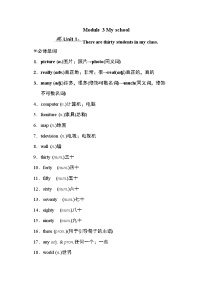 外研版 (新标准)七年级上册Module 3 My school综合与测试知识点教案