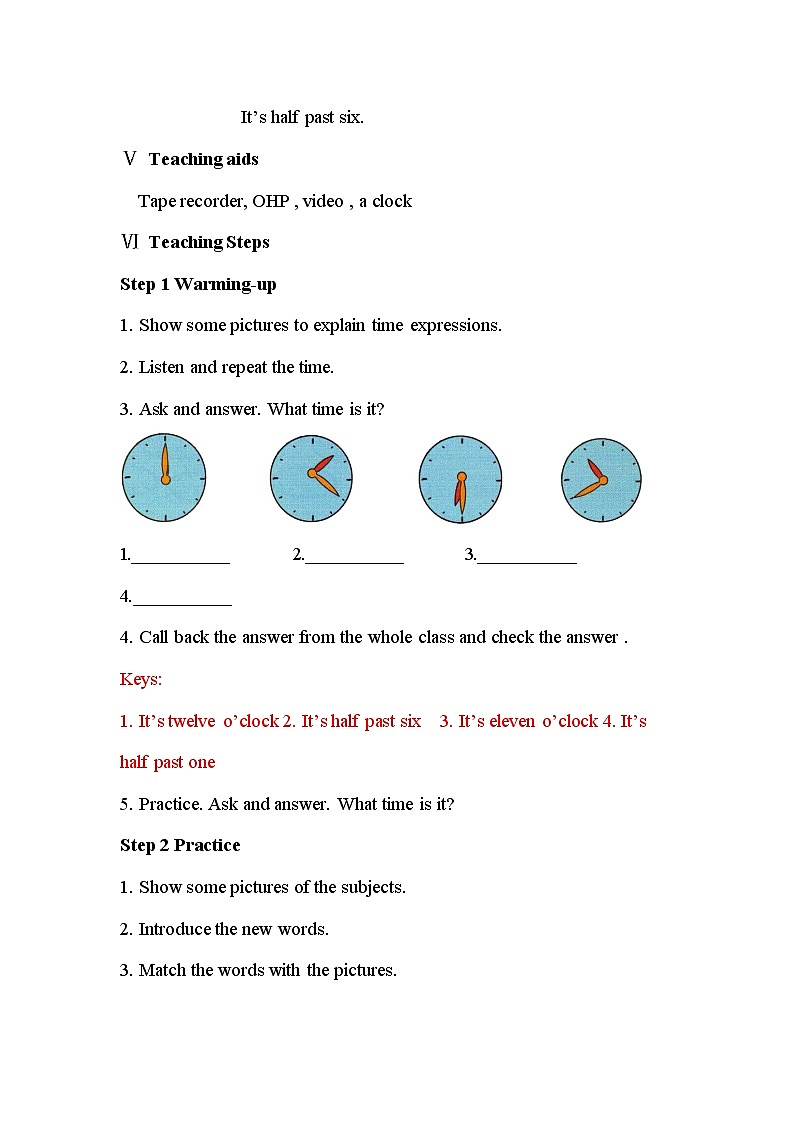外研版七年级上册英语 M5教案03