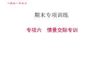 人教版八年级上册英语习题课件 期末专训训练 专项六　情景交际专训