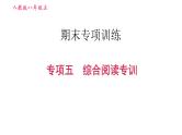 人教版八年级上册英语习题课件 期末专训训练 专项五　综合阅读专训