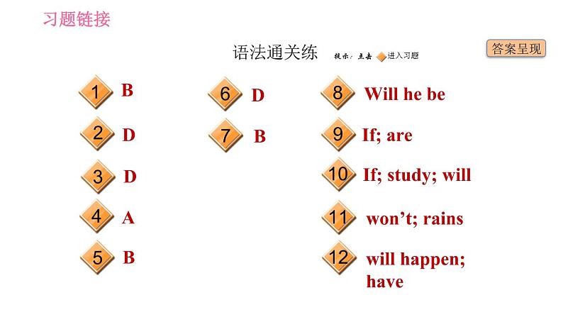 人教版八年级上册英语 Unit10 习题课件 课时2 Section A (Grammar Focus - 3c)第2页