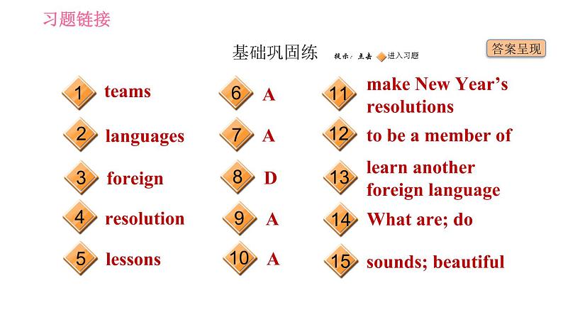 人教版八年级上册英语习题课件 Unit6 课时3 Section B (1a - 1e)02
