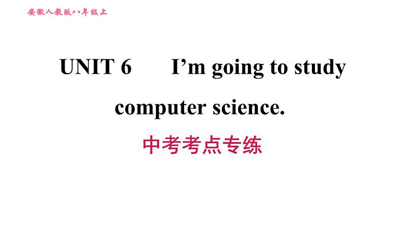 人教版八年级上册英语习题课件 Unit6 中考考点专练01