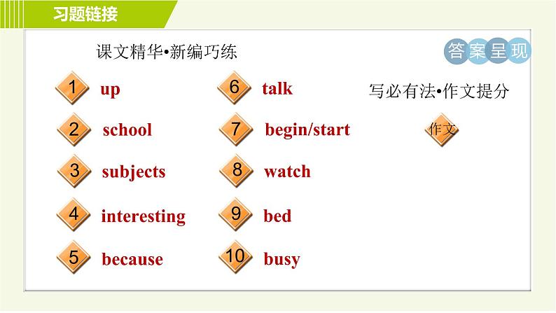 外研版七年级上册英语习题课件 Module 5 Unit 3 Language in use06