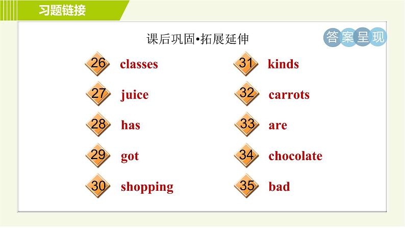 外研版七年级上册英语习题课件 Module 4 Unit 1 We've got lots of apples.06