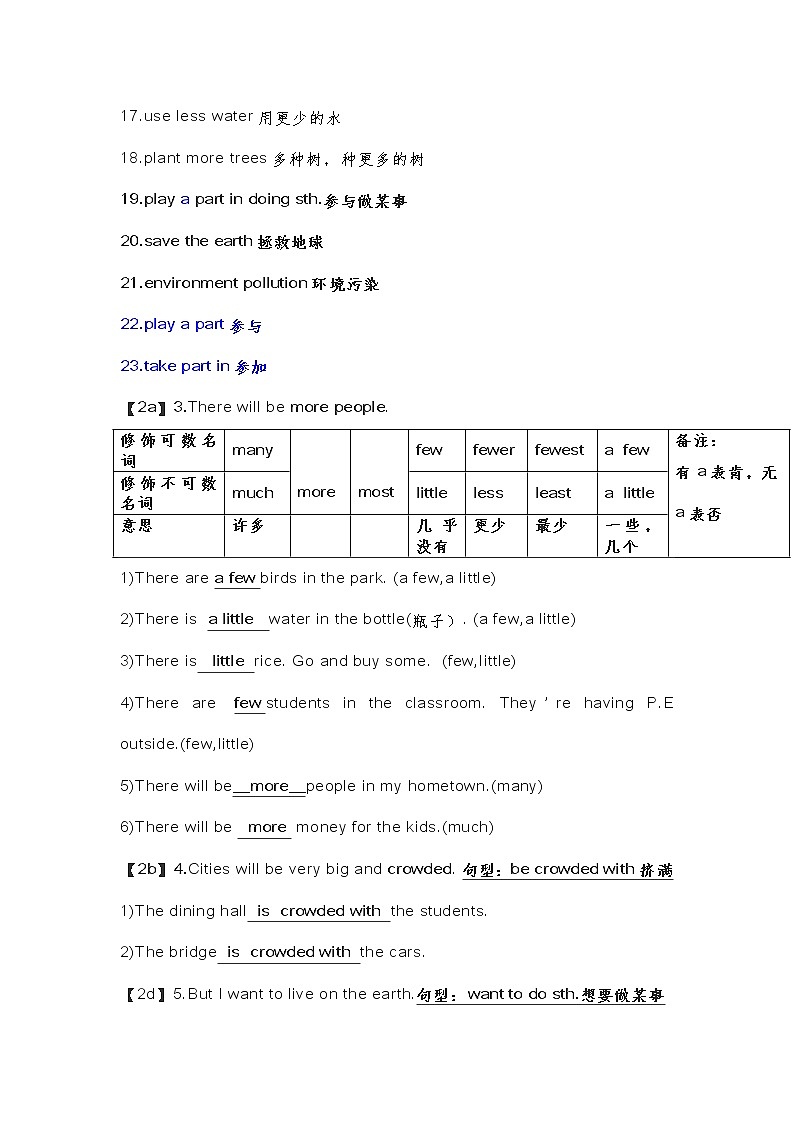 人教版八年级上册英语第7单元预习和期末复习知识点总结03