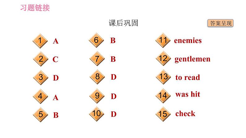 冀教版九年级英语 Unit7 习题课件04