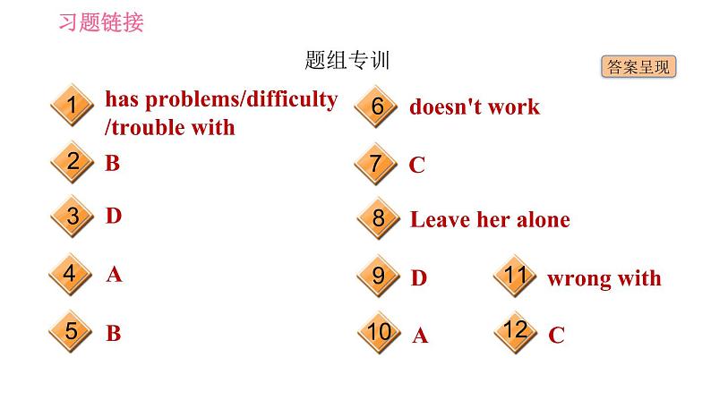 冀教版九年级英语全一册习题课件 Unit9 Lesson 51 What Could Be Wrong第3页