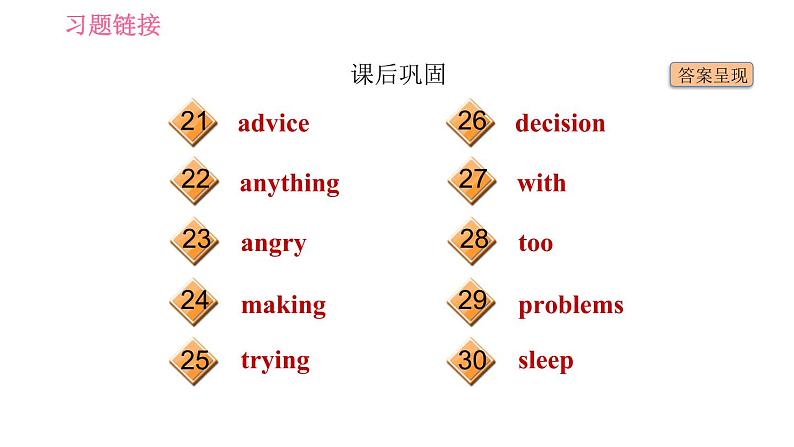 冀教版九年级英语全一册习题课件 Unit9 Lesson 51 What Could Be Wrong第6页