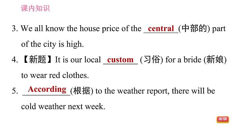 冀教版九年级英语全一册习题课件 Unit8 Lesson 46 Home to Many Cultures第6页