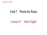 冀教版九年級下冊英語 Unit7 Lesson 37 Don't Fight! 習題課件