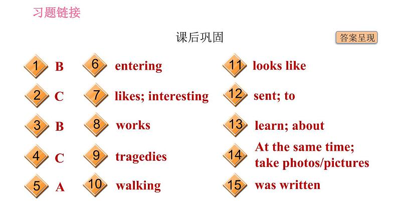 冀教版九年级英语全一册习题课件 Unit6 Lesson 35 Theatres Are Fun!04