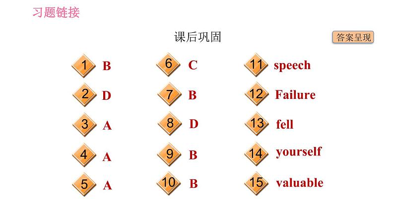 冀教版九年级英语全一册习题课件 Unit10 Lesson 58 Ms. Liu's Speech04