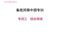 人教版九年级上册英语习题课件 备战河南中招专训 专项三　综合阅读