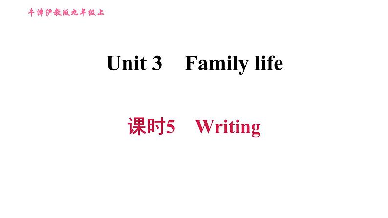 沪教版九年级上册英语课件 Unit3  课时5 Writing第1页