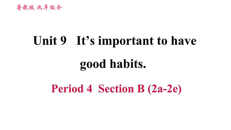 鲁教五四版九年级全一册英语习题课件 Unit9 Period 4 Section B (2a-2e)第1页