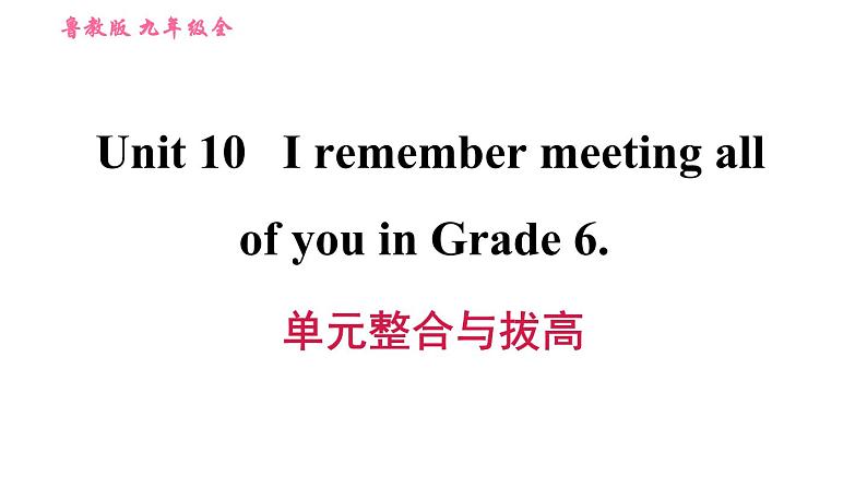 鲁教五四版九年级全一册英语 Unit10 习题课件01