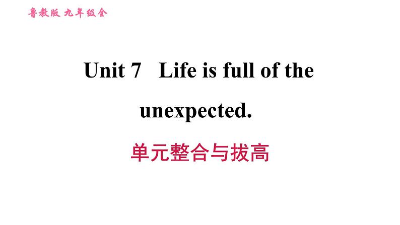 鲁教五四版九年级全一册英语习题课件 Unit7 单元整合与拔高01