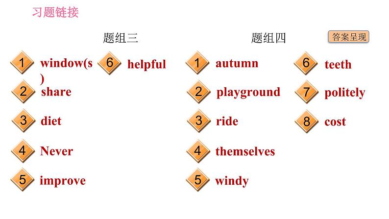 鲁教五四版九年级全一册英语习题课件 期末专训之词汇题专训03