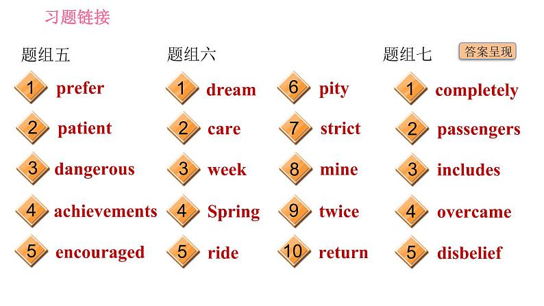 鲁教五四版九年级全一册英语习题课件 期末专训之词汇题专训04