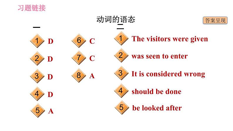 外研版九年级下册英语课件 中考专项训练 语法专练(三)第7页