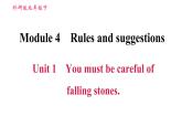 外研版九年级下册英语课件 Module 4 Unit 1 You must be careful of falling stones1