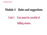 外研版九年級下冊英語課件 Module 4 Unit 1 You must be careful of falling stones1