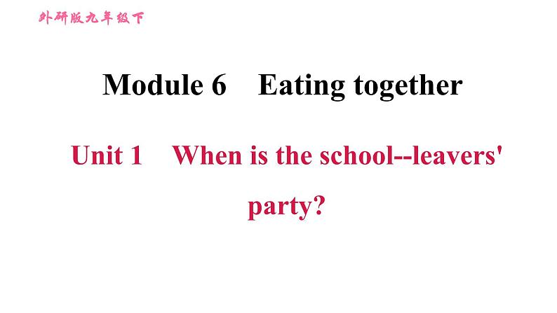 外研版九年级下册英语 Module 6  习题课件01