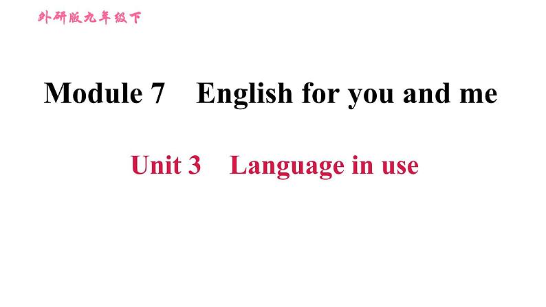 外研版九年级下册英语课件 Module 7 Unit 3 Language in use1第1页