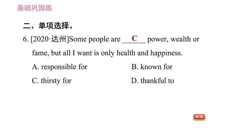 人教版九年级下册英语 Unit14 习题课件06