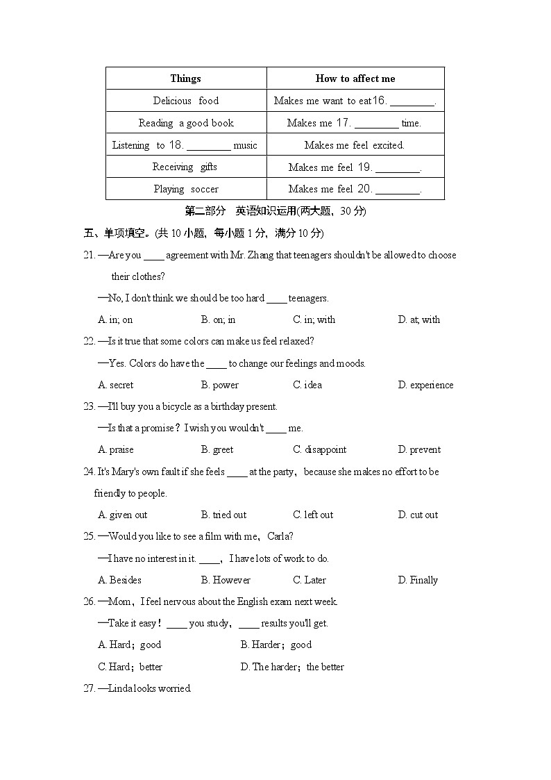 人教版九年级下册英语 UNIT 11 达标测试卷03
