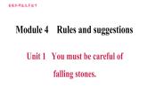 外研版九年級下冊英語課件 Module 4 Unit 1 You must be careful of falling stones
