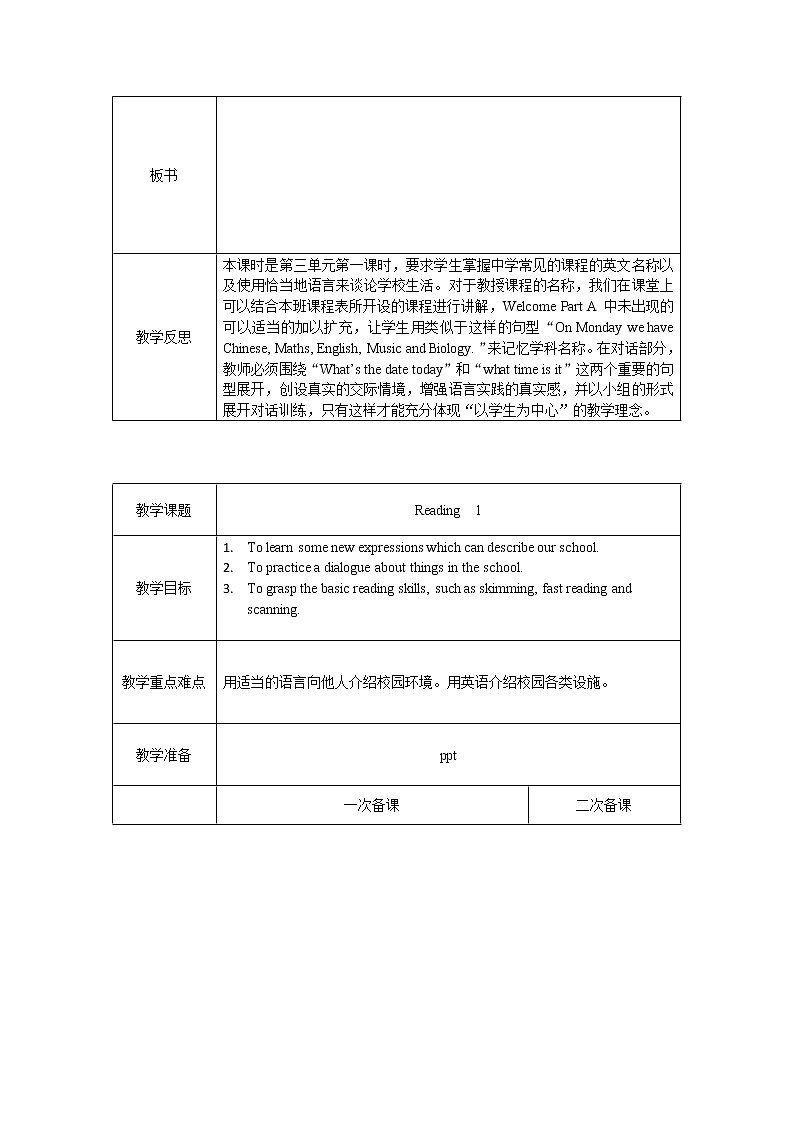 牛津译林版七年级英语上册Unit-3全单元教案第3页