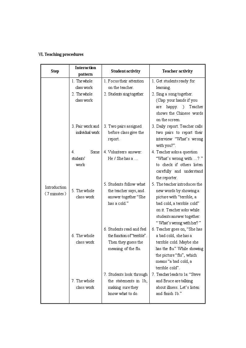 仁爱科普版初中英语八年级上Unit 2 Topic 1 Section B 教学设计02