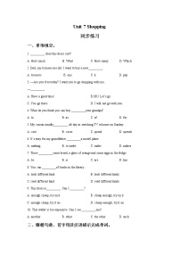 初中英语牛津译林版七年级上册Unit 7 Shopping练习题